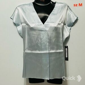 sz M - NWT Nicole Miller V Neck Satin Slip Top